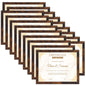 PETAFLOP Wooden Bulk 4x6 Picture Frame Set of 18, Rustic Brown Photo Frames Fits 4 by 6 for Wall or Tabletop Display