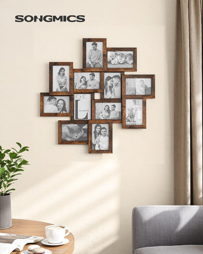 SONGMICS 12-Pack 4 x 6 Collage Picture Frames with Glass Front