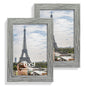 Hongkee 5x7 Picture Frame Set of 2, Real Glass and Wood Frame for Mat 4x6