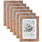 Califortree 5x7 Picture Frame - Can Display Photo 4x6 with Mat, Wood Frame with Shatterproof Plexiglass, Wall & Tabletop Display, Rustic Brown
