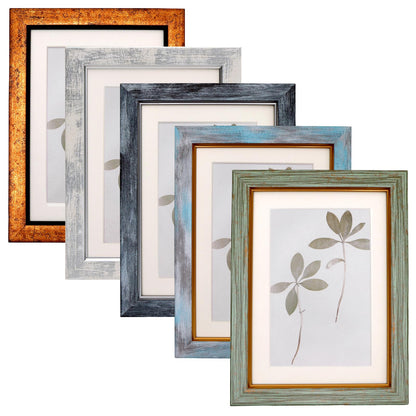 Fixwal 5x7 Picture Frame Set of 5 with Tempered Glass, Multicolor