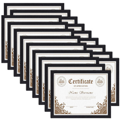 PETAFLOP Wooden Bulk 4x6 Picture Frame Set of 18, Rustic Brown Photo Frames Fits 4 by 6 for Wall or Tabletop Display