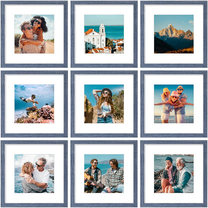 Vittanly 8x10 Picture Frames Set of 9 for Wall or Tabletop Display, Gold