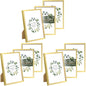upsimples 4x6 Picture Frame Glass, Thin Border, Gold Photo Frames, 3 Pack