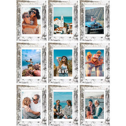 Vittanly 8x10 Picture Frames Set of 9 for Wall or Tabletop Display, Gold
