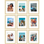 Vittanly 8x10 Picture Frames Set of 9 for Wall or Tabletop Display, Gold
