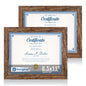 Hongkee 5x7 Picture Frame Set of 2, Real Glass and Wood Frame for Mat 4x6
