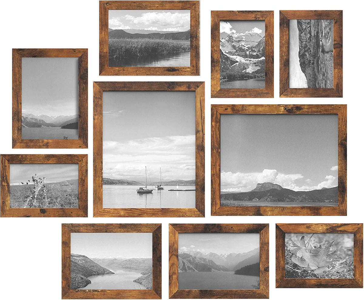 SONGMICS Collage Picture Frames, Set of 10, Glass
