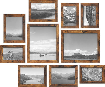 SONGMICS Collage Picture Frames, Set of 10, Glass