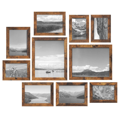 SONGMICS Collage Picture Frames, Set of 10, Glass