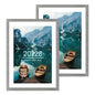 Hongkee 5x7 Picture Frame Set of 2, Real Glass and Wood Frame for Mat 4x6