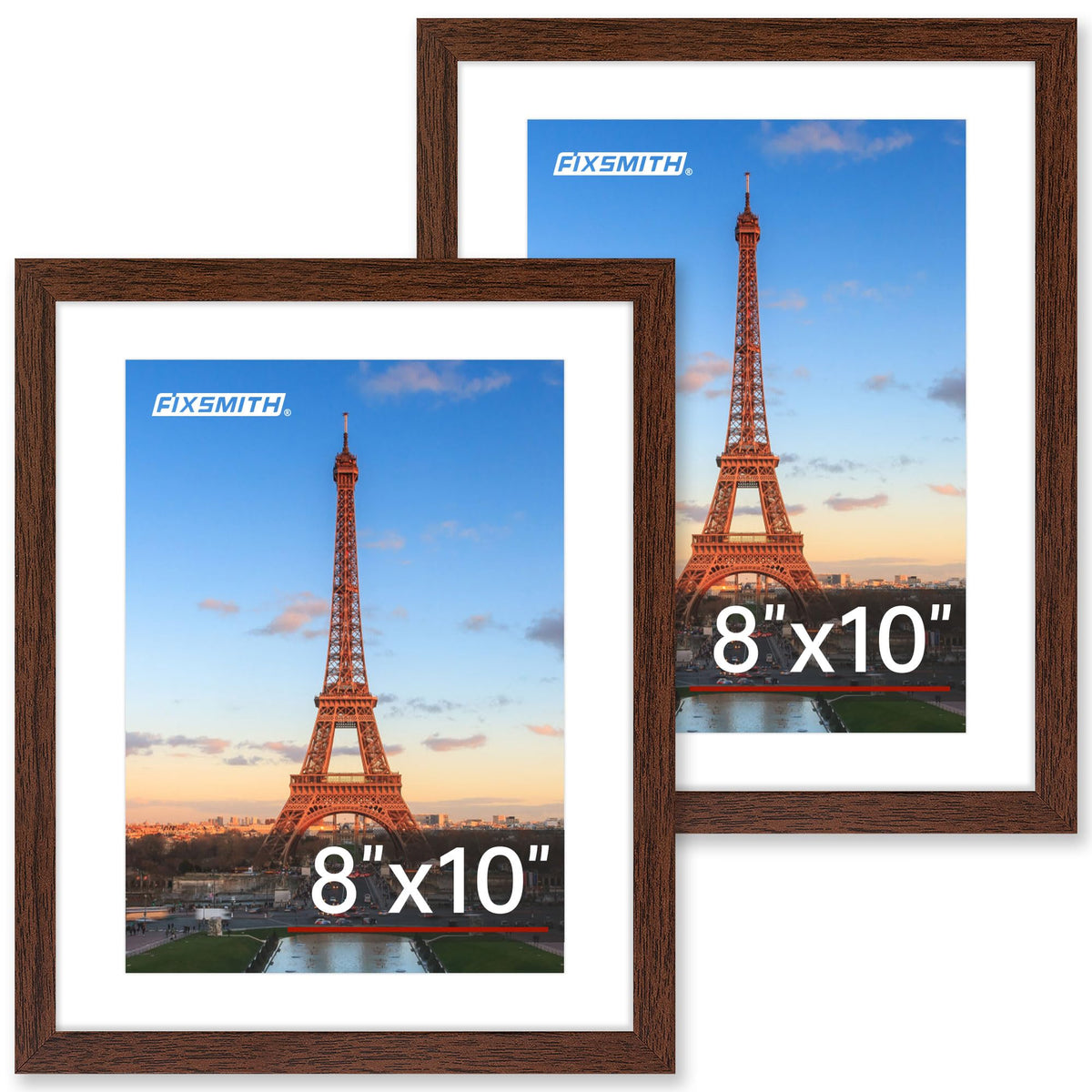 FIXSMITH 10 Pack Picture Frames Collage Wall Decor for Mounting or Tabletop Display, Gallery Wall Frame Set with Two 8x10 Black Frames, Four 5x7 Frames and Four 4x6 Frames, Multi-Pack Photo Frame Set