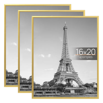 upsimples 16x24 Poster Frame, Easy Slide-In Assembly, Black, 3 Pack