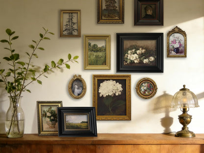 TwoDays Vintage Picture Frame Set, Antique Gold and Brass, 12-Piece