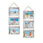 4x6 Collage Picture Frames Set of 2, Rustic Wooden Real Glass Vertical Hanging 3 Opening 4 by 6 Photo Frame, Rustic Brown