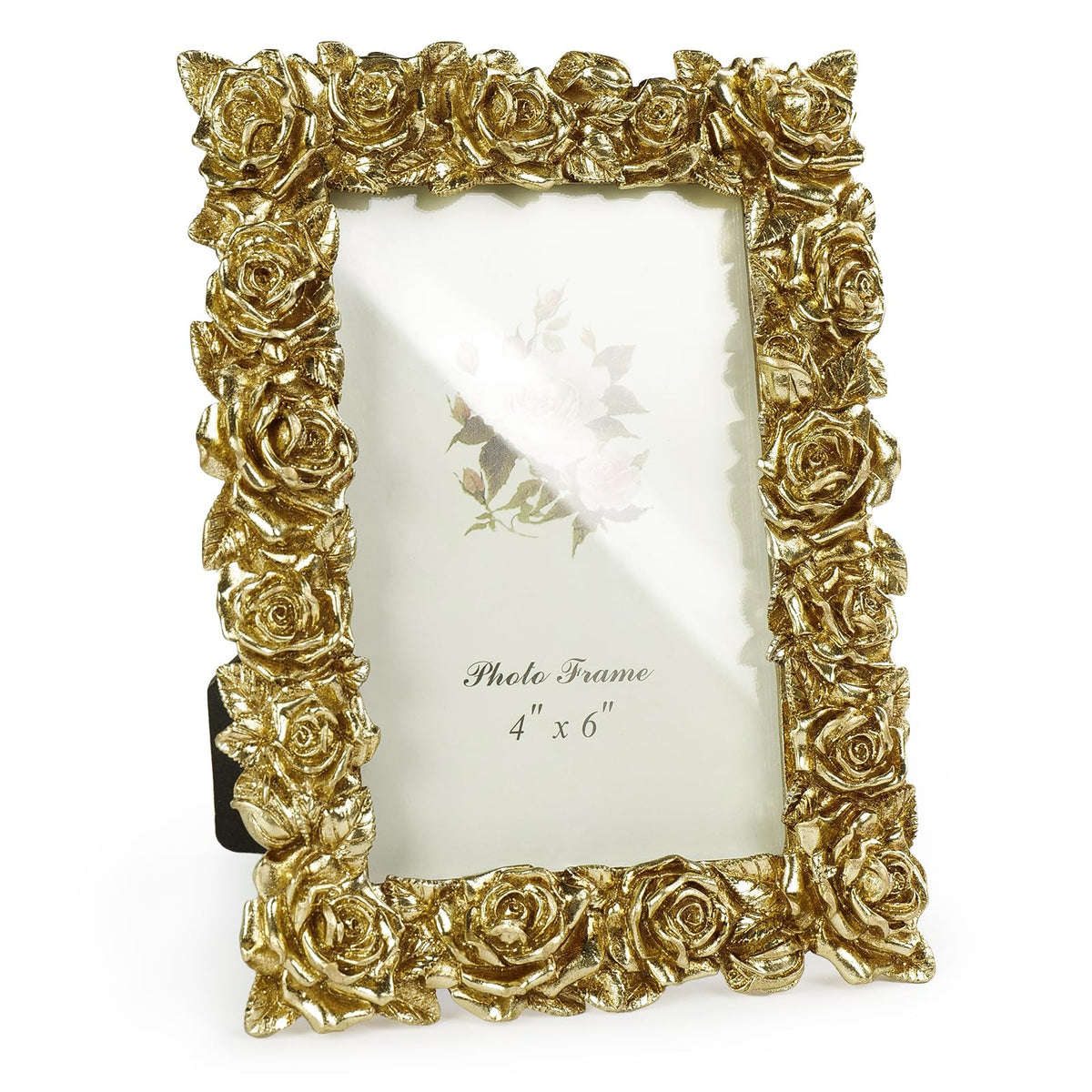 Cuspin 4x6 Vintage Picture Frame Gold Ornate Resin Arched Photo Frame