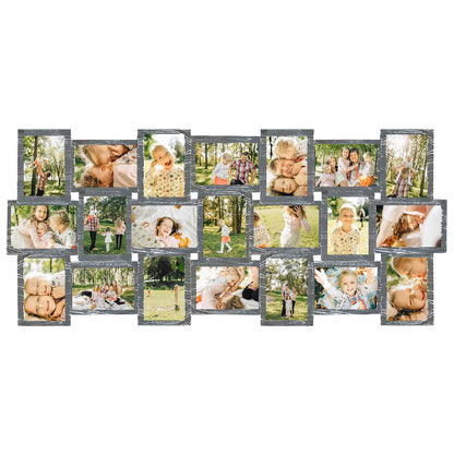 HELLO LAURA - 4x6 Picture Frame Collage Large Photo Collage Frame for Wall 18 Openings Picture Frames Photo Frame Collage Wall Decor for Living Room Bedroom - Rusted Gold