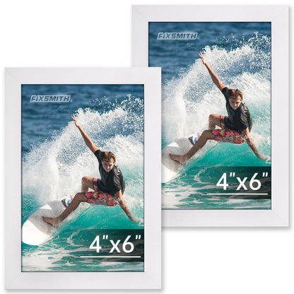 FIXSMITH 10 Pack Picture Frames Collage Wall Decor for Mounting or Tabletop Display, Gallery Wall Frame Set with Two 8x10 Black Frames, Four 5x7 Frames and Four 4x6 Frames, Multi-Pack Photo Frame Set