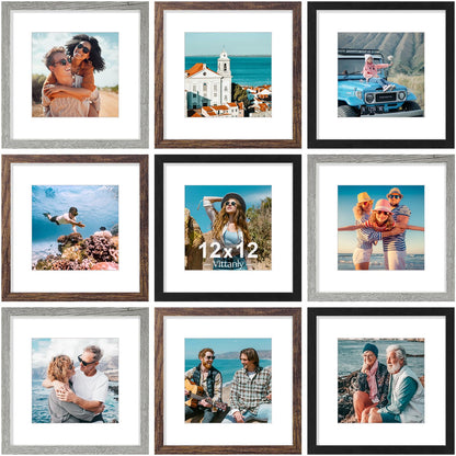 Vittanly 8x10 Picture Frames Set of 9 for Wall or Tabletop Display, Gold