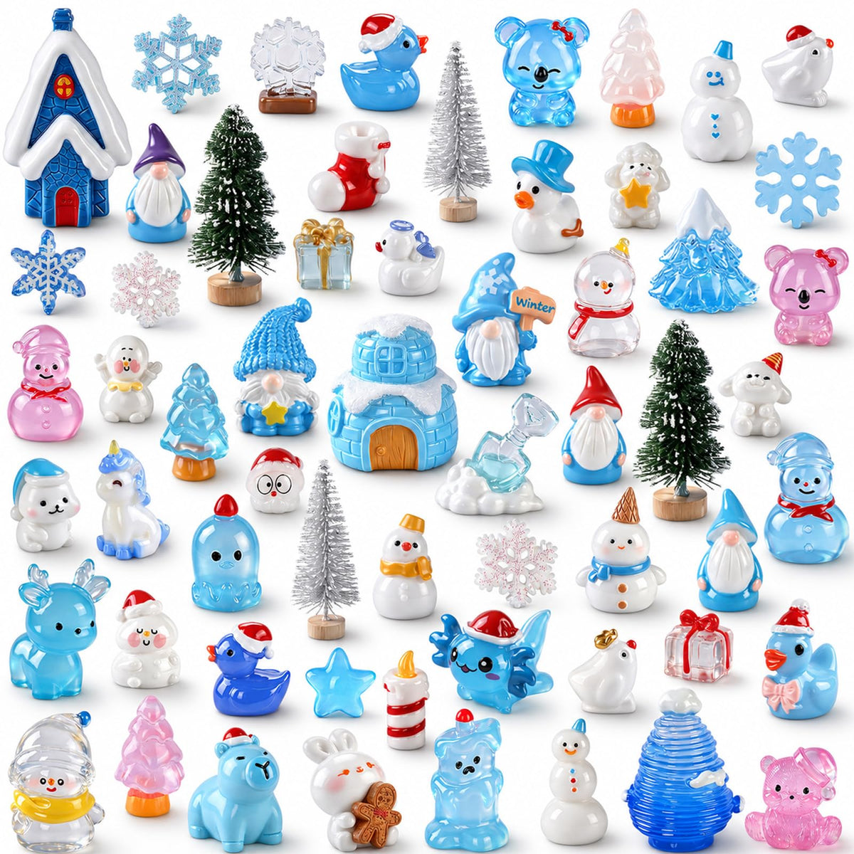 DIYDEC 40pcs Mini Resin Animal 40 Styles Tiny Resin Animals Miniature Little Small Animal Figures Bulk for Micro Fairy Garden Landscape Accessories Dollhouse Hide Crafts Decor Aquarium Toys