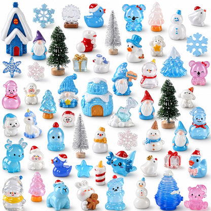 DIYDEC 40pcs Mini Resin Animal 40 Styles Tiny Resin Animals Miniature Little Small Animal Figures Bulk for Micro Fairy Garden Landscape Accessories Dollhouse Hide Crafts Decor Aquarium Toys