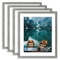 Hongkee 8x10 Picture Frame Set of 4, Real Glass and Wood Frame, 5x7 Mat