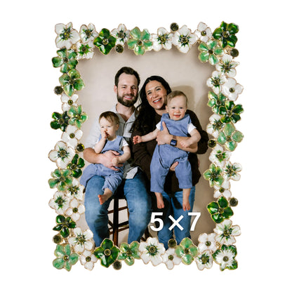 4x6 Pink Flower Picture Frame with Rhinestones