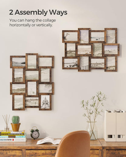 SONGMICS Collage Picture Frames, 4 x 6 for Wall Decor, Set of 12