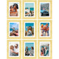 Vittanly 8x10 Picture Frames Set of 9 for Wall or Tabletop Display, Gold