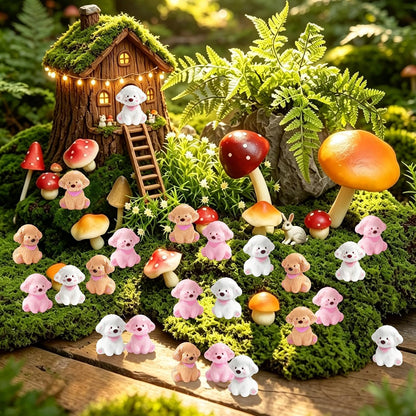 60 Pcs Mini Resin Dog Figures Puppy Animal Miniature Figurines