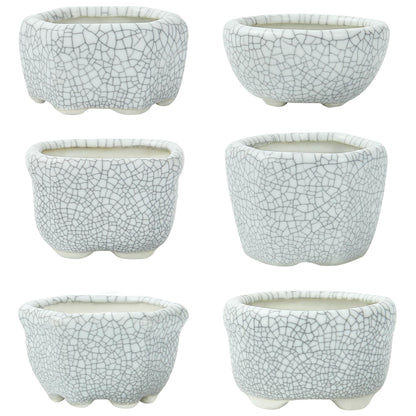 Bonsai Planter 1.8 inch (4.5cm) Mini Succulent Glazed Pots Set of 18 Green