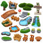 Fairy Garden Accessories 30Pcs Mini Fall Resin Figurines
