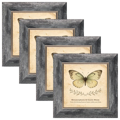 XUANLUO 5x7 Picture Frames Set of 4,Rustic Retro Photo Frame(Multicolor)