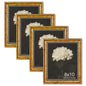 4x6 Picture Frame Set of 4 Vintage Bronze Gold for Tabletop & Wall