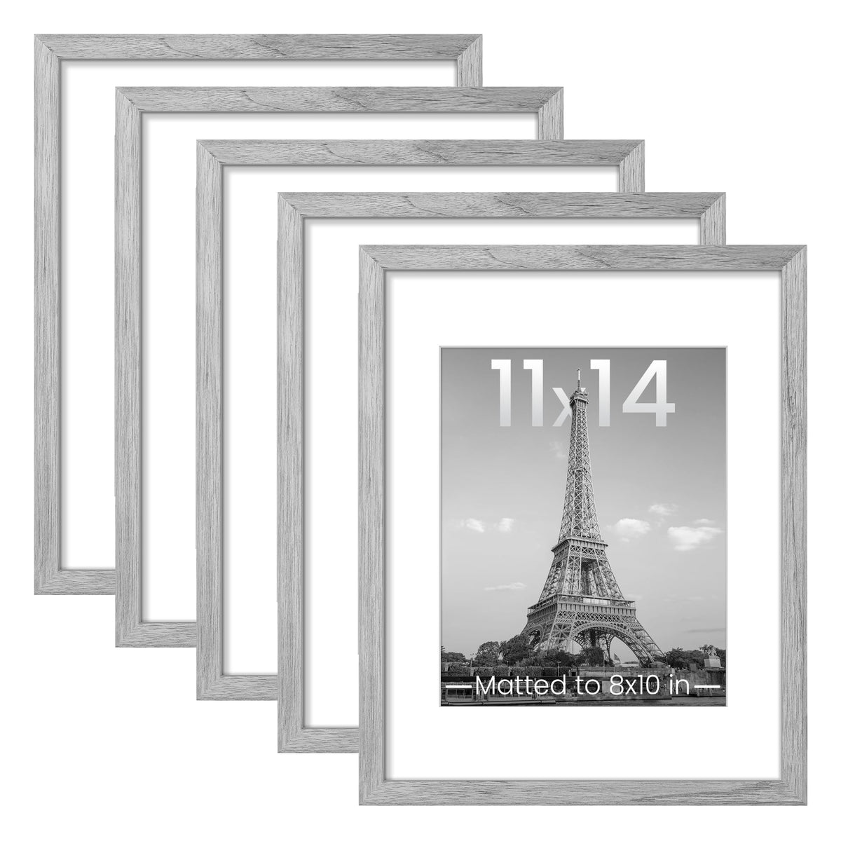 upsimples 11x14 Picture Frame, Gallery Wall Frames Set of 5, Gold