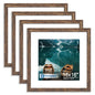 Hongkee 8x10 Picture Frame Set of 4, Real Glass and Wood Frame, 5x7 Mat