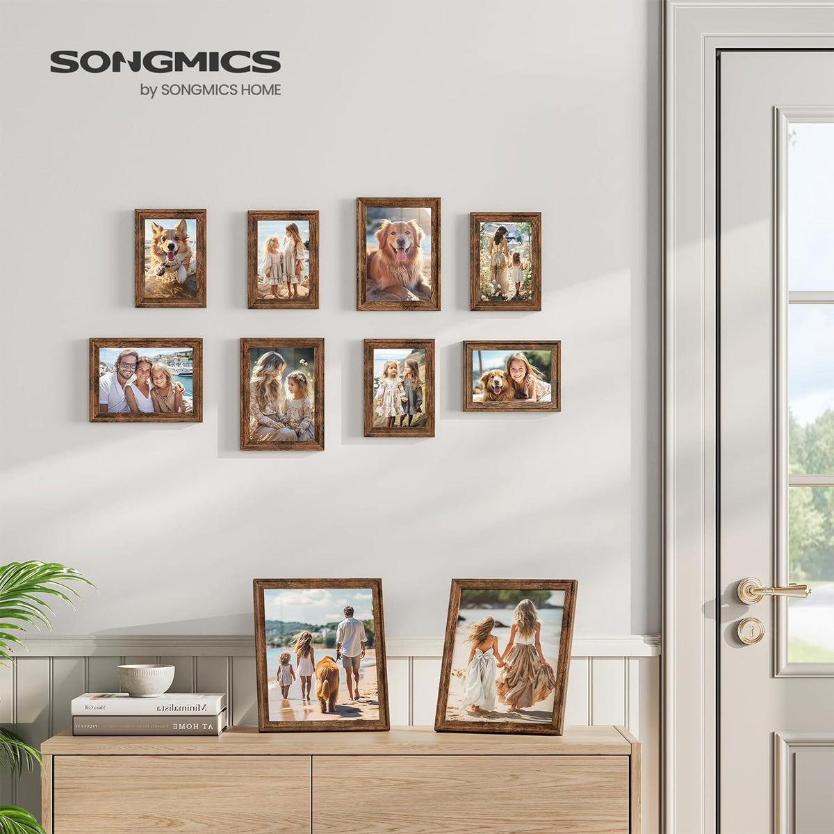 SONGMICS Gallery Wall Frame Set of 10, Hanging or Tabletop Display