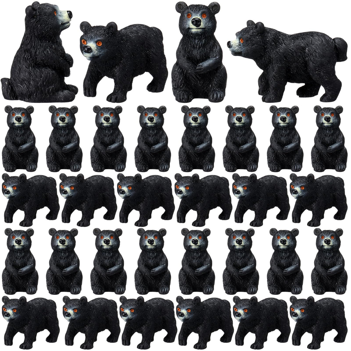 Soulchen 50 Pcs Mini Penguin Figurines Red Hat Resin Christmas Decor