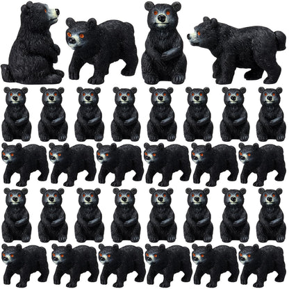 Soulchen 50 Pcs Mini Penguin Figurines Red Hat Resin Christmas Decor