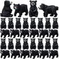 Soulchen 50 Pcs Mini Penguin Figurines Red Hat Resin Christmas Decor