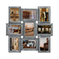 Jerry & Maggie 12 Opening Collage Photo Frame Rustic 23×18 Vintage Embossed Finish PVC Picture Frames Selfie Gallery Collage Wall Hanging For 6×4 Photo, Vintage