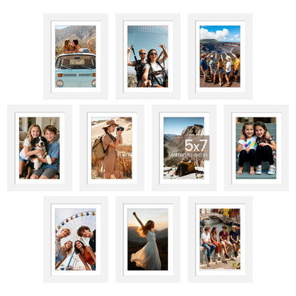 upsimples 4x6 Picture Frame, Photo Collage Wall Decor Set of 10, Black