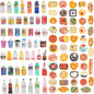 100 Pcs Miniature Food Drink Bottles Soda Pop Cola Cans Pretend Play Kitchen Game Party Accessories Toys Cake Ice Cream for 1/12 Doll House Mixed Mini Resin Figures Favor Toy Dollhouse Decorations