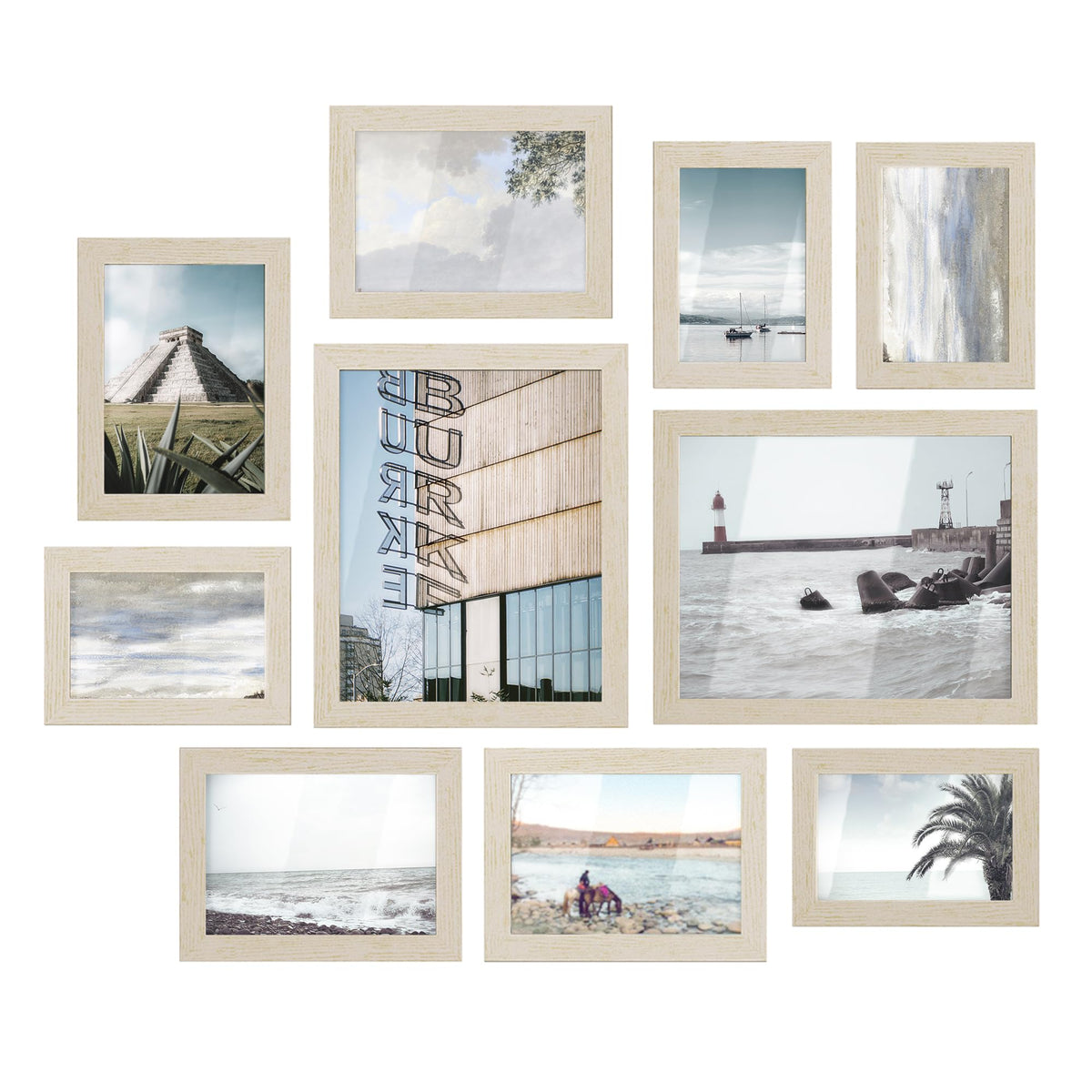 SONGMICS Collage Picture Frames, Set of 10, Glass