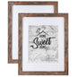 Califortree 5x7 Picture Frame - Can Display Photo 4x6 with Mat, Wood Frame with Shatterproof Plexiglass, Wall & Tabletop Display, Rustic Brown