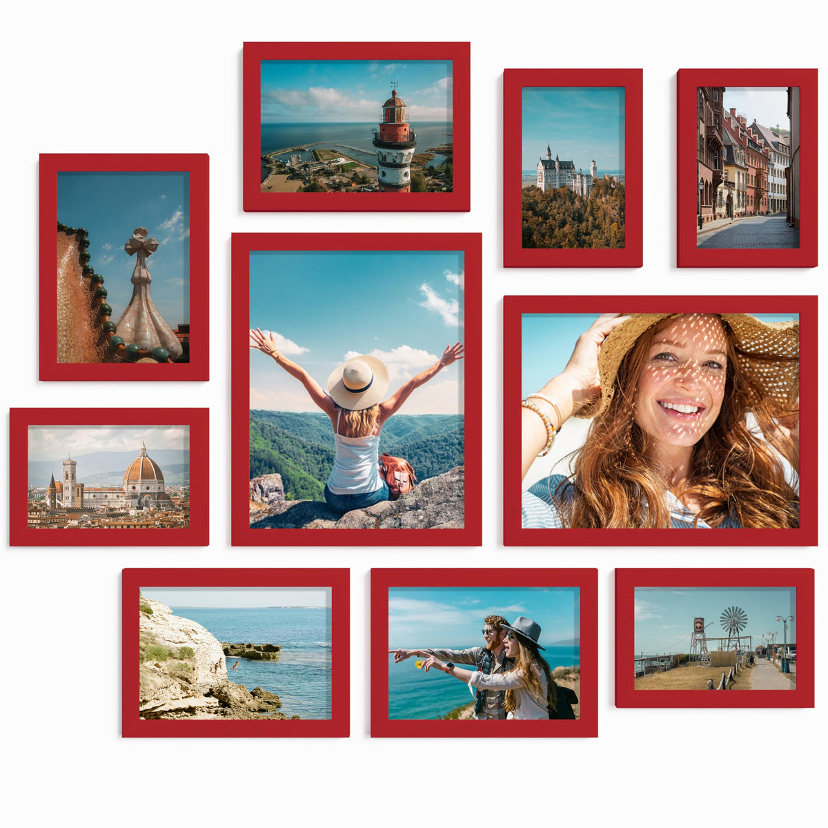 Vittanly 10 Pack Picture Frames Collage Wall Decor, Black