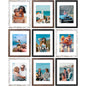 Vittanly 8x10 Picture Frames Set of 9 for Wall or Tabletop Display, Gold