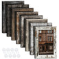 4x6 Picture Frames Set of 8, Vintage Rustic Farmhouse Industrial Style Photo Frames, High Definition Real Glass, for Tabletop or Wall Hanging