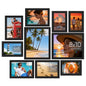 upsimples Picture Frames Set of 10, Including 8x10, 5x7, 4x6 Black Frame