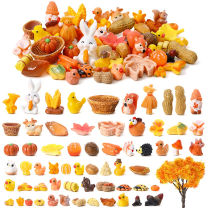 60 Pcs Fairy Garden Accessories Mini Resin Figurines